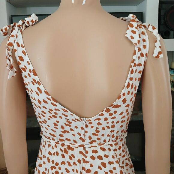 Women's Small Romper Jumper One Piece Summer Shorts String Straps Animal Print - Picture 10 of 16